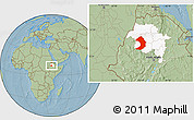 Savanna Style Location Map of West Gojam, highlighted parent region, hill shading