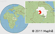 Savanna Style Location Map of West Gojam, highlighted parent region
