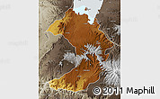 Physical Map of West Gojam, semi-desaturated