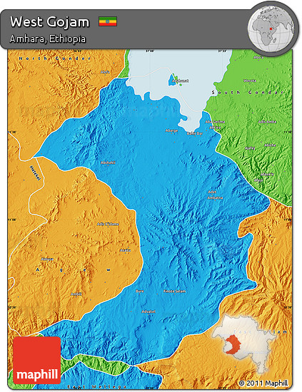 Political Map of West Gojam