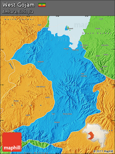 Political Map of West Gojam