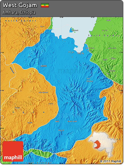 Political Map of West Gojam