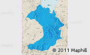Political Map of West Gojam, shaded relief outside