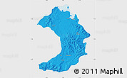 Political Map of West Gojam, single color outside