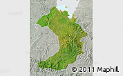 Satellite Map of West Gojam, lighten, semi-desaturated