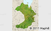 Satellite Map of West Gojam, shaded relief outside