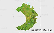 Satellite Map of West Gojam, single color outside