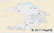 Classic Style Panoramic Map of West Gojam, single color outside