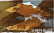 Physical Panoramic Map of West Gojam, darken