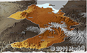 Physical Panoramic Map of West Gojam, darken, semi-desaturated