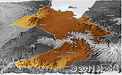 Physical Panoramic Map of West Gojam, desaturated