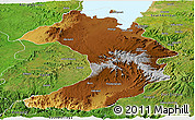 Physical Panoramic Map of West Gojam, satellite outside