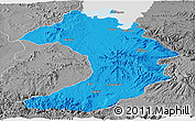 Political Panoramic Map of West Gojam, desaturated