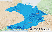 Political Panoramic Map of West Gojam, lighten