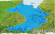 Political Panoramic Map of West Gojam, satellite outside