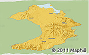 Savanna Style Panoramic Map of West Gojam, single color outside