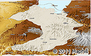 Shaded Relief Panoramic Map of West Gojam, physical outside
