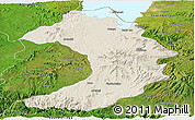 Shaded Relief Panoramic Map of West Gojam, satellite outside