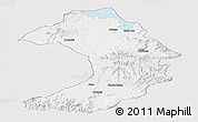Silver Style Panoramic Map of West Gojam, single color outside