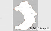 Gray Simple Map of West Gojam, cropped outside