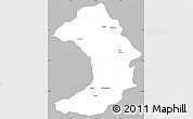 Gray Simple Map of West Gojam, single color outside