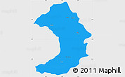 Political Simple Map of West Gojam, single color outside