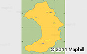 Savanna Style Simple Map of West Gojam, cropped outside