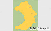 Savanna Style Simple Map of West Gojam, single color outside