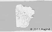 Gray 3D Map of Bebieg, single color outside