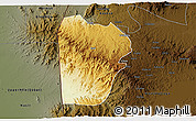 Physical 3D Map of Bebieg, darken