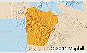 Political 3D Map of Bebieg, lighten