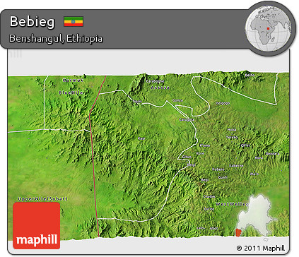 Satellite 3D Map of Bebieg