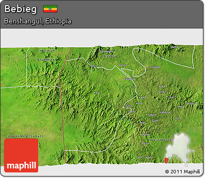 Satellite 3D Map of Bebieg