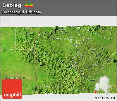 Satellite 3D Map of Bebieg