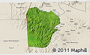 Satellite 3D Map of Bebieg, shaded relief outside