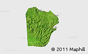 Satellite 3D Map of Bebieg, single color outside