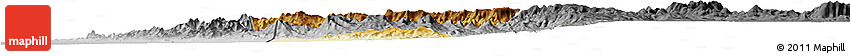 Physical Horizon Map of Bebieg, desaturated