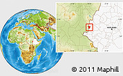 Physical Location Map of Bebieg, highlighted country