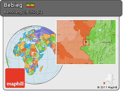 Political Location Map of Bebieg