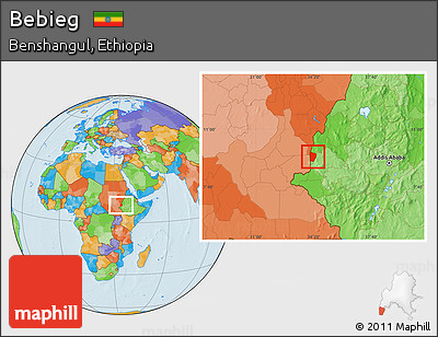 Political Location Map of Bebieg