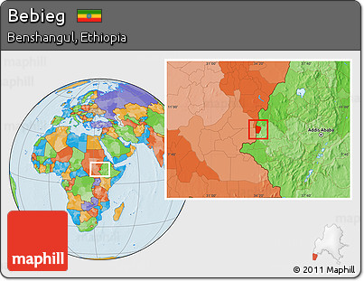 Political Location Map of Bebieg