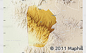 Physical Map of Bebieg, lighten