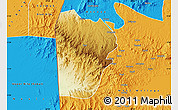 Physical Map of Bebieg, political outside