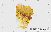 Physical Map of Bebieg, single color outside