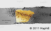 Physical Panoramic Map of Bebieg, darken, desaturated