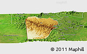 Physical Panoramic Map of Bebieg, satellite outside