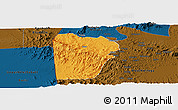 Political Panoramic Map of Bebieg, darken