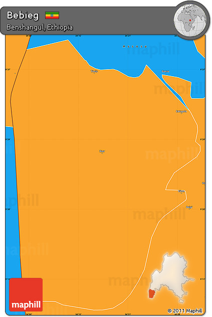 Political Simple Map of Bebieg
