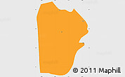 Political Simple Map of Bebieg, single color outside