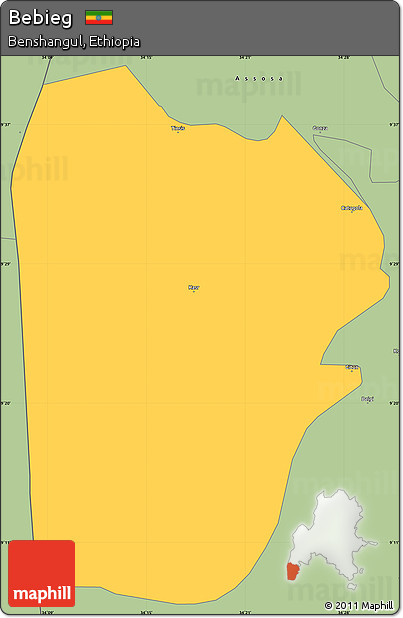 Savanna Style Simple Map of Bebieg